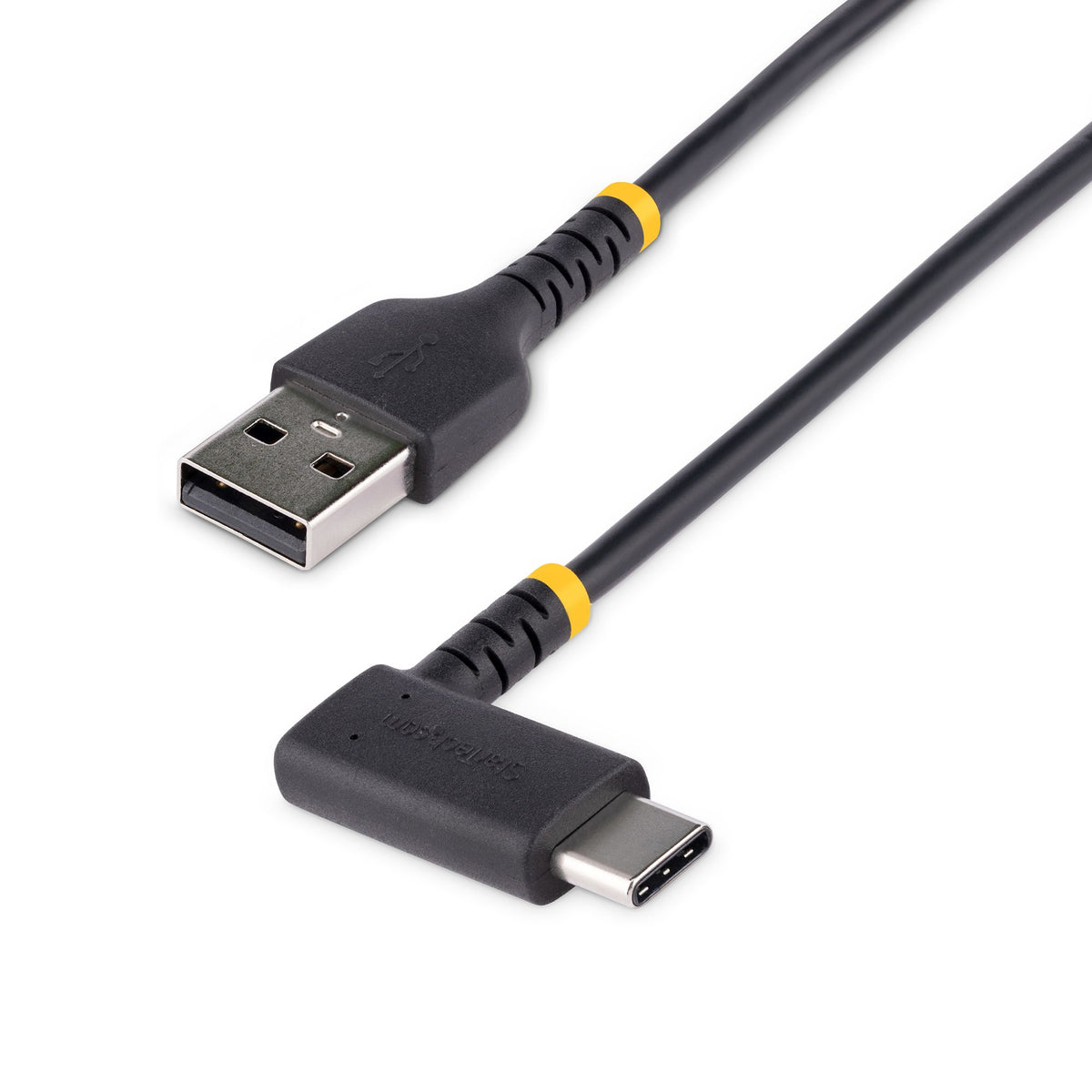 StarTech.com 6.6ft (2m) USB-A to USB-C Fast Charging Cable, Rugged, Right-Angled, Charge & Sync, 3A, USB 2.0, TPE Jacket and Aramid Fiber - USB Charging Cord