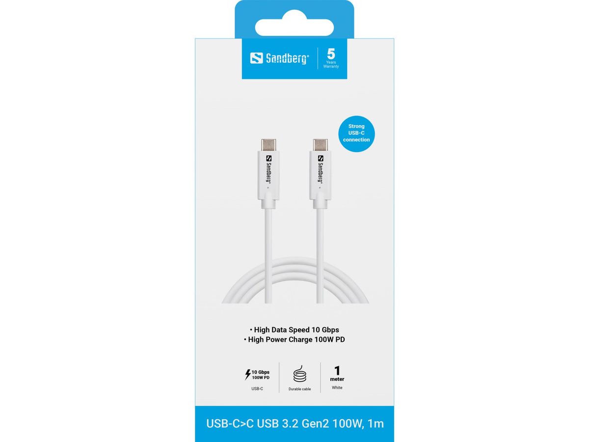 Sandberg USB-CC USB 3.2 Gen2 100W, 1M