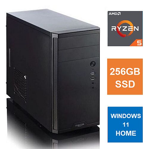 Euro IT MATX Tower PC, Fractal Core 1100 Case, Ryzen 5 5600G, 8GB 3200MHz, 256GB SSD, Bequiet 550W, No Optical, KB & Mouse, Windows 11 Home