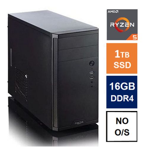 Euro IT MATX Tower PC, Fractal Core 1100 Case, Ryzen 5 5600G, 16GB 3200MHz, 1TB SSD, Bequiet 550W, No Optical, KB & Mouse, No Operating System