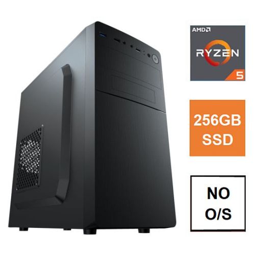 Euro IT MATX Tower PC, Vida Business Case, Ryzen 5 5600G, 8GB 3200MHz, 256GB SSD, Corsair 550W, No Optical, KB & Mouse, No Operating System