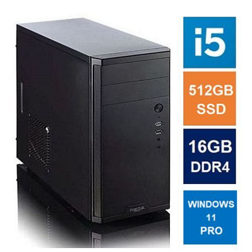 Euro IT MATX Tower PC, Fractal Core 1100 Case, i5-12400, 16GB 3200MHz, 512GB SSD, Bequiet 550W, No Optical, KB & Mouse, Windows 11 Pro