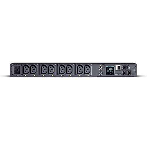 CyberPower PDU41005 Switched Power Distribution Unit, 1U Rackmount, 1x IEC C20 Input, 8 Outlets, Real-Time Local/Remote Monitoring & Switching, LCD Display