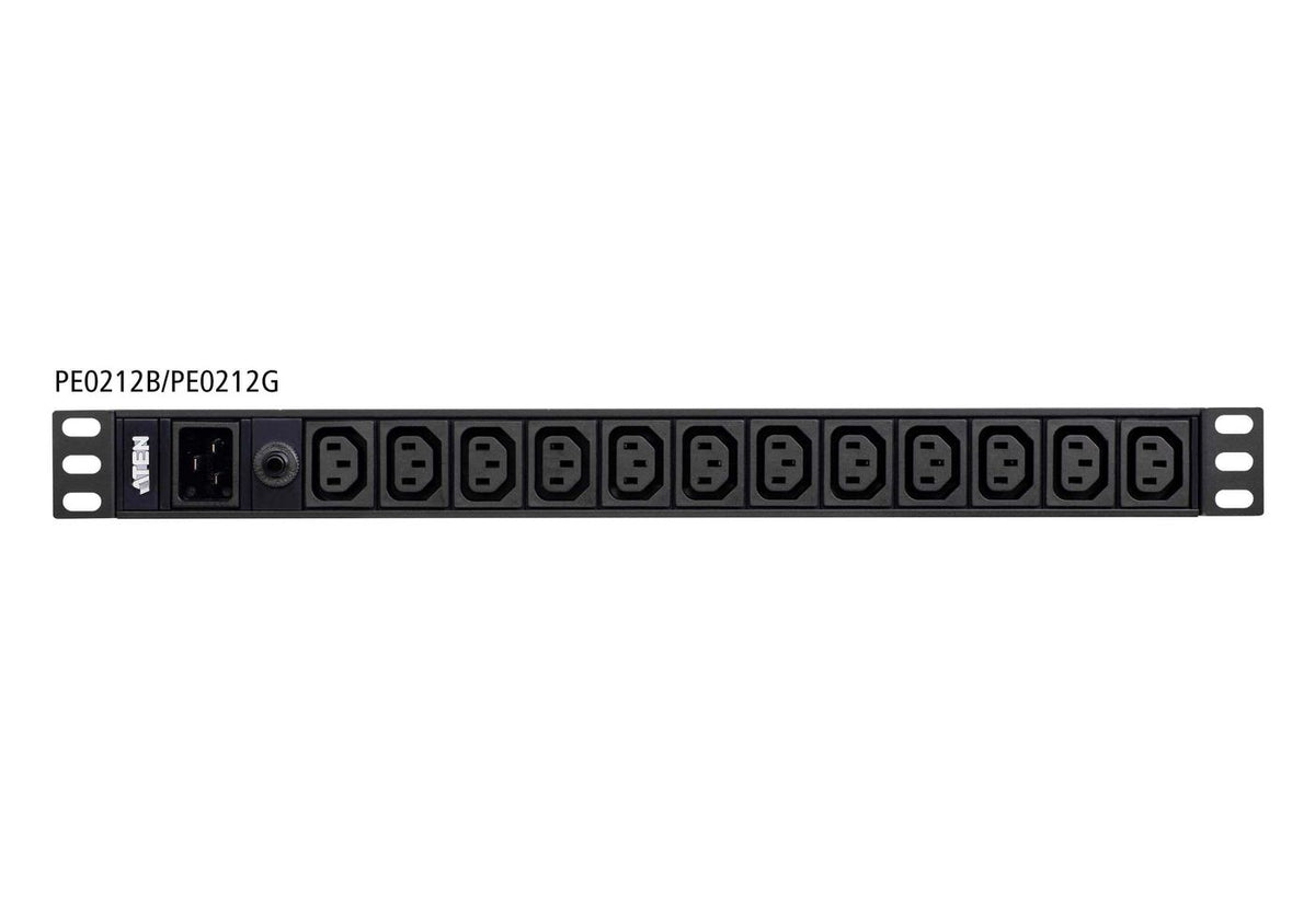 Aten 1U 16A 12Port Basic PDU 1U 16A 12Port Basic PDU, Basic, 1U, Single-phase, Aluminium, Black, 12 AC outlet(s)