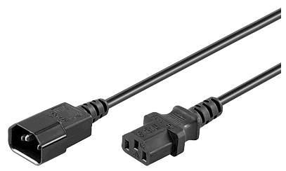 MicroConnect Power Cord C13 - C14 7m black Extension Cable,10A/250V H05VV-F3x1mm2 CU, Female-Male