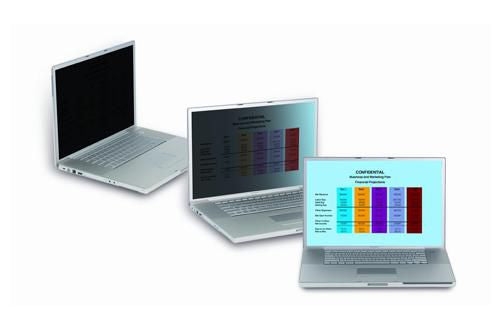 3M Privacy Filter 14.0" 16:9 AntiGlare, Frameless, Black Screen Attachment: Attachment Strips and Slide Mount Tabs