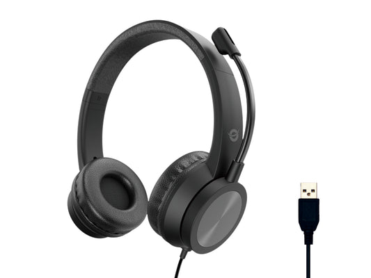 Conceptronic POLONA05B Stereo USB Headset, Noise Cancelling Microphone