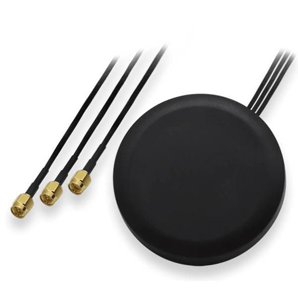 Teltonika Networks COMBO SISO Mobile/GNSS/WIFI ROOF SMA antenna PR1KCS28, 28 dBi, 1.57542-1.61 0.85/0.9/1.8/1.9/2.17 2.35-2.5 GHz, 50 O, Male, Vertical