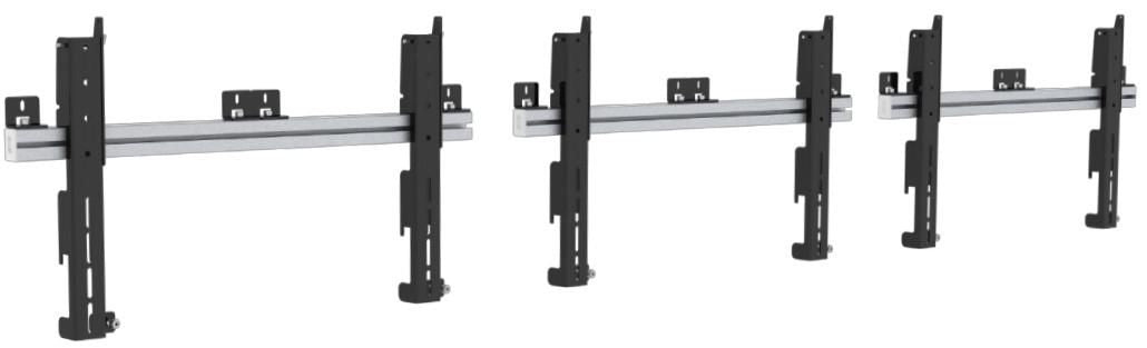 SMS PW010001, Multi Display Wall, Max 100 kg, 37" - 65" Displays, VESA 200x100 to 800x400, Black/Aluminum
