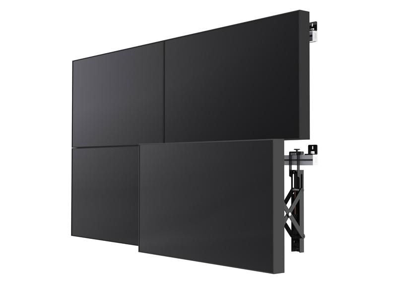 SMS PW010020, Multi Display Wall+, Max 45 kg, 37" - 60" Displays, VESA 100x100 to 900x400, Black/Aluminum
