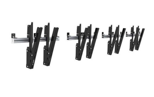 SMS PW020001, Multi Display Wall Tilt, Max 100 kg, 37" - 65" Displays, VESA 100x100 - 900x400, Black/Aluminum