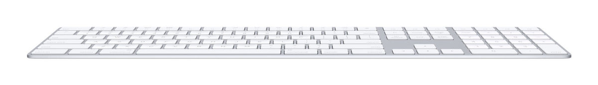 Apple Magic w/ Numeric Keypad keyboard Universal Bluetooth QWERTY UK English Silver, White