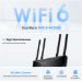 TP-Link Archer AX58 wireless router Gigabit Ethernet Dual-band (2.4 GHz / 5 GHz) Black