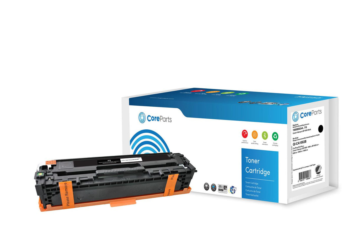 CoreParts Toner Black 1980B002AA Pages: 2.300, Nordic Swan Canon I-Sensys LBP-5050 (716) Series