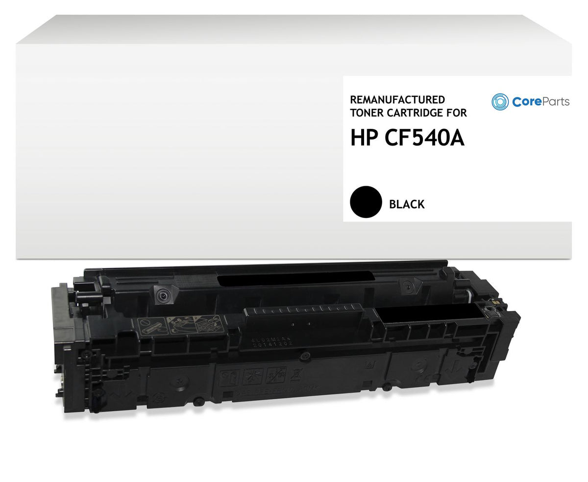 CoreParts Toner Black CF540A Pages: 1.400 HP LaserJet Pro M 254 dw, M 254 nw, LaserJet Pro MFP M280 nw, M281 fdn, M281fdw