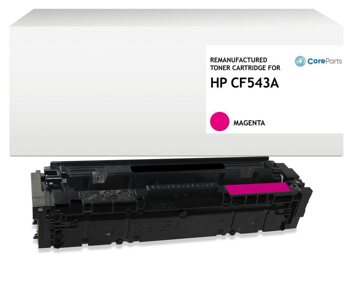 CoreParts Toner Yellow CF543A Pages: 1.300 HP LaserJet Pro M 254 dw, M 254 nw, LaserJet Pro MFP M280 nw, M281 fdn, M281fdw