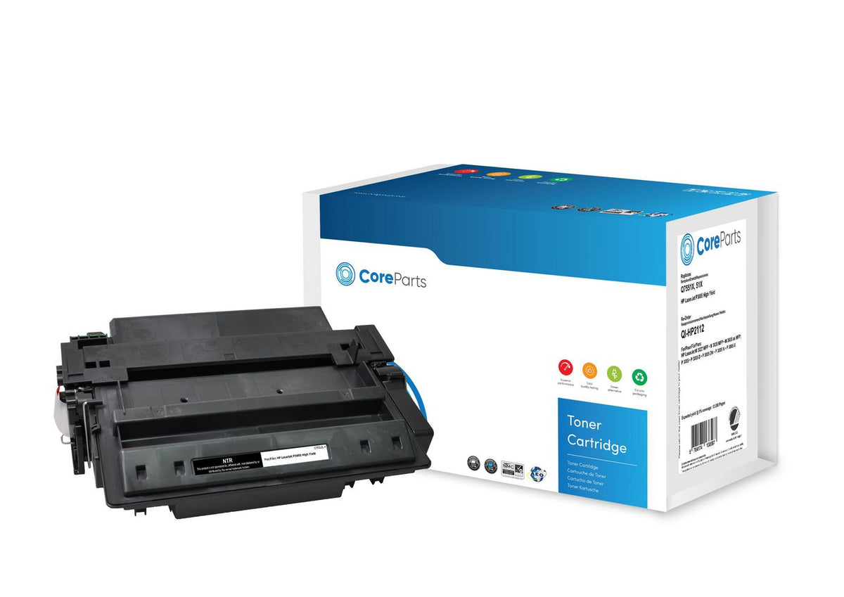 CoreParts Toner Black Q7551X Pages: 13.000, Nordic Swan HP LaserJet P3005 (51X) High Yield