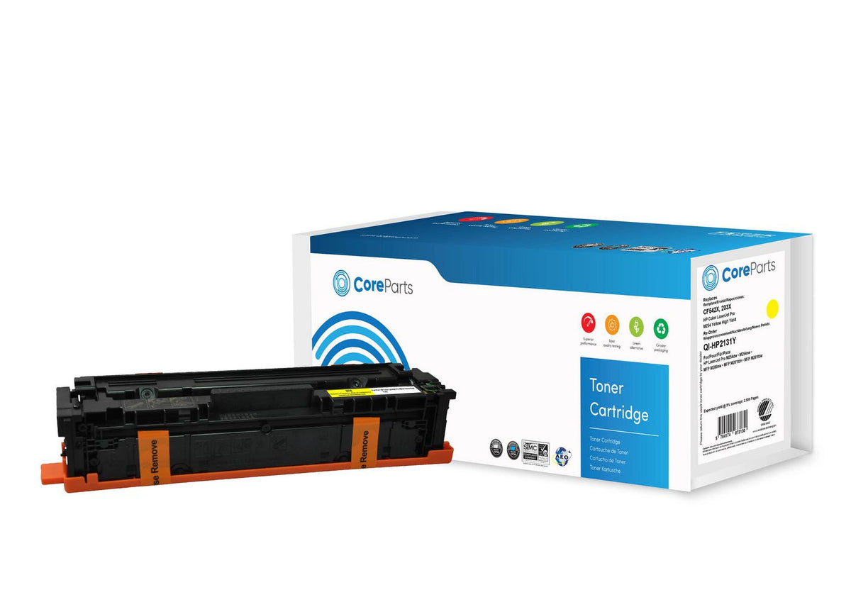 CoreParts Toner Yellow M254Y-HY-NTR Pages: 2500 HP Color LaserJet Pro M254 Yellow High Yield