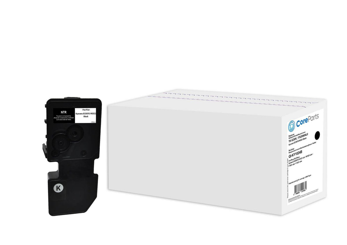 CoreParts Toner Black TK-5230K Pages: 2.600 Kyocera ECOSYS M 5521 cdn, ECOSYS M 5521 cdw, ECOSYS P 5021 cdn/ cdw