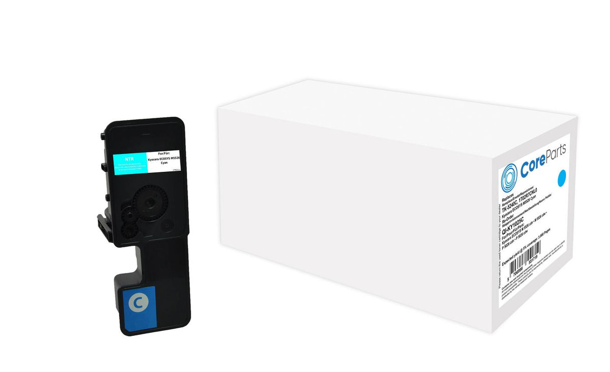 CoreParts Toner Cyan TK-5240C Pages: 3.000 Kyocera ECOSYS M 5526 cdn, ECOSYS M 5526 cdw, ECOSYS P 5026 cdn / cdw