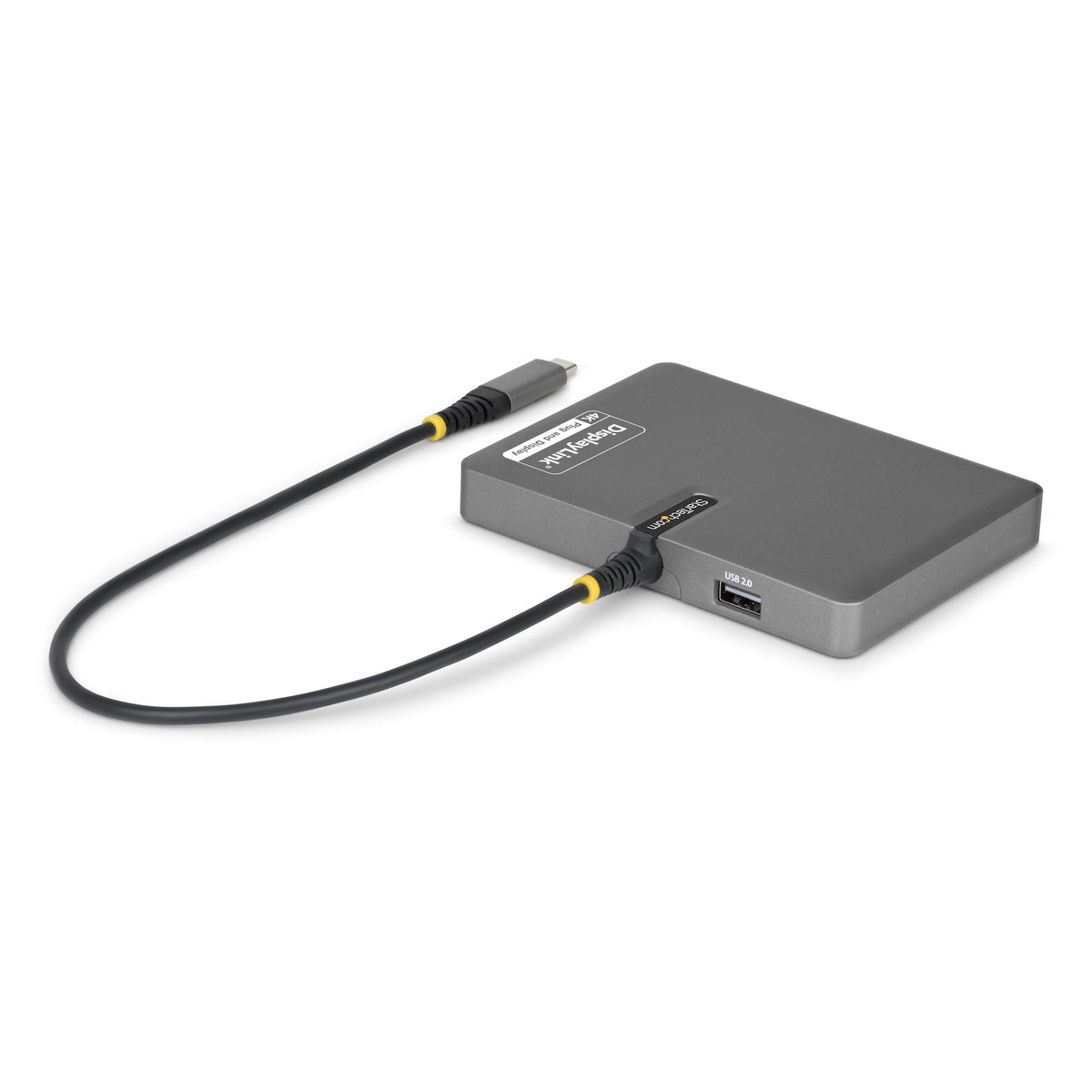 StarTech.com USB-C to Quad-Monitor Workstation Adapter, 4K 60Hz HDMI, 140W PD Passthrough for Laptop Charging, USB Port for Wireless Keyboard / Mouse, TAA