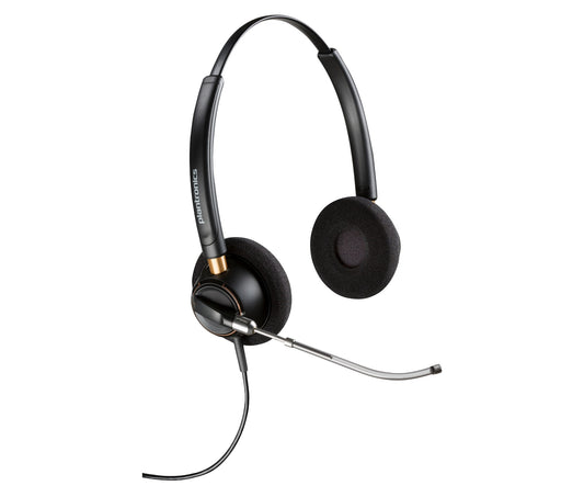 HP Poly EncorePro 520V Binaural Headset VoiceTube +Quick Disconnect