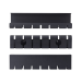StarTech.com 2-Pack Under Desk Cable Management Tray, 42" Long (21" Per Tray), Metal Slotted Style Cable Organizer, Screw-On Install, Power Bar Holder, Black, TAA