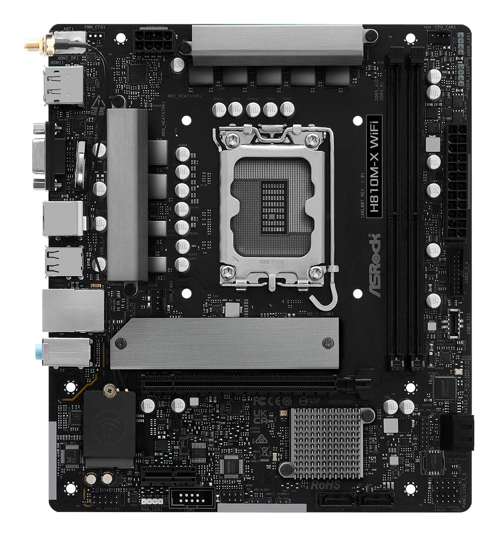 Asrock H810M-X WiFi Intel H810 LGA 1851 (Socket V1) micro ATX