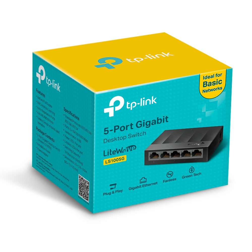 TP-Link LS1005G network switch Unmanaged Gigabit Ethernet (10/100/1000) Black