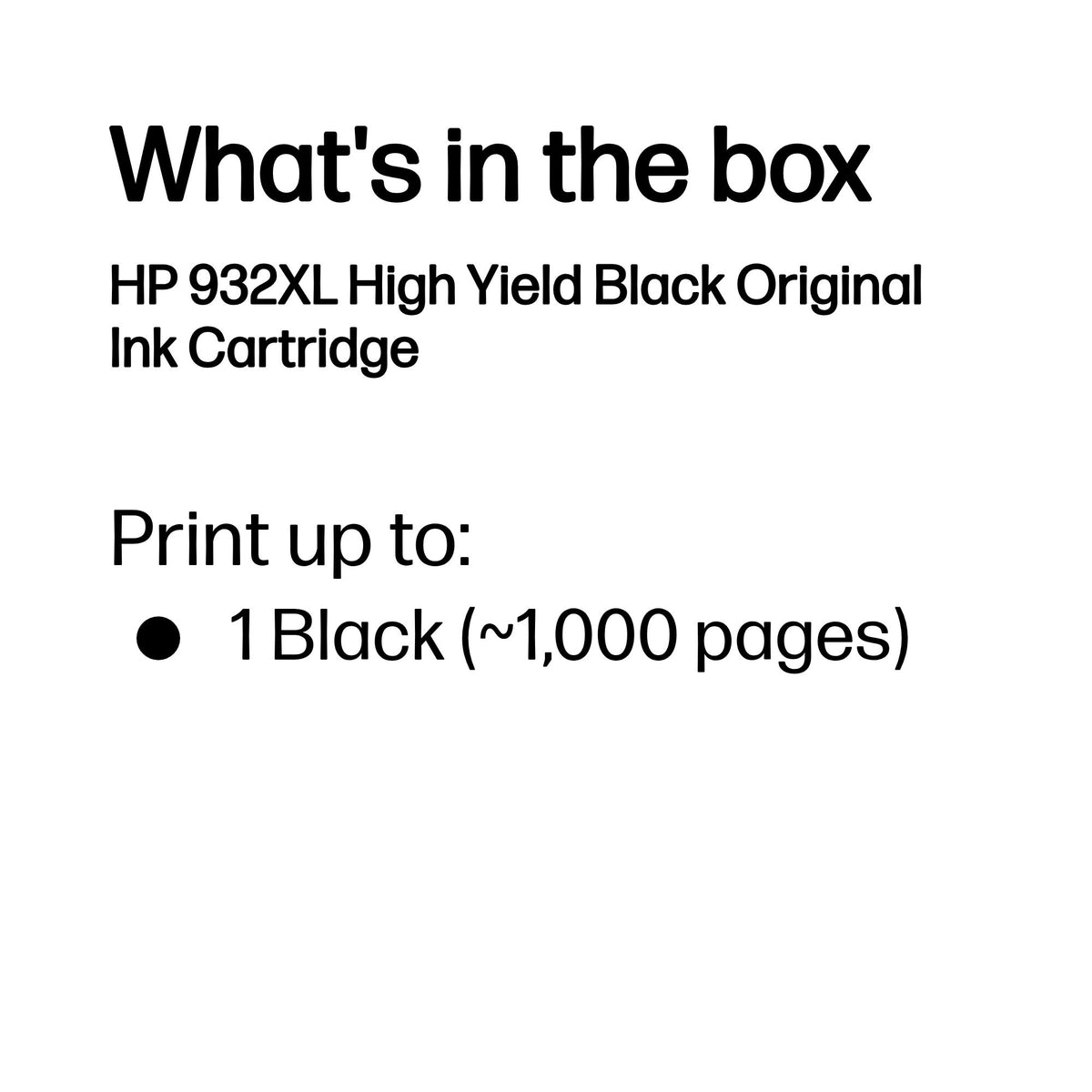 HP CN053AE/932XL Ink cartridge black high-capacity, 1K pages ISO/IEC 24711 22.5ml for HP OfficeJet 6100/7510/7610