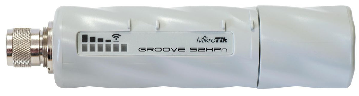 MikroTik RouterBOARD Groove-52HPn with 600MHz Atheros CPU, 64MB RAM, 1 LAN, 1 built-in 2.4/5GHz 802.11a/b/g/n wireless interface, RouterOS L3, mounti