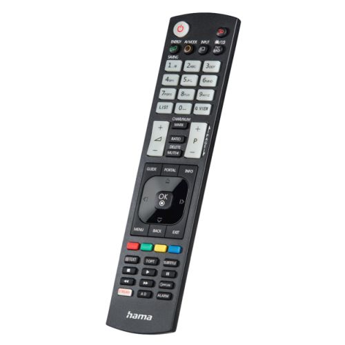 Hama Universal IR Remote Control for LG TVs, Teachable, Smart Buttons, Illuminating Buttons, 10m Range