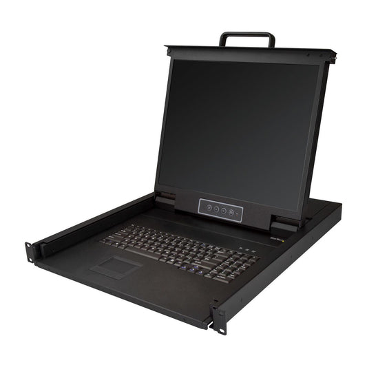 StarTech.com Rackmount Kvm Console - Single Port Vga Kvm With 19" Lcd Monitor For Server Rack - Fully Featured Universal 1U Lcd Kvm Drawer