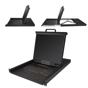 StarTech.com 16 Port Rackmount Kvm Console W/ 6Ft Cables - Integrated Kvm Switch W/ 19" Lcd Monitor - Fully Featured 1U Lcd Kvm Drawer- Osd Kvm -