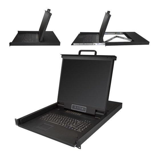 StarTech.com 16 Port Rackmount Kvm Console W/ 6Ft Cables - Integrated Kvm Switch W/ 19" Lcd Monitor - Fully Featured 1U Lcd Kvm Drawer- Osd Kvm -