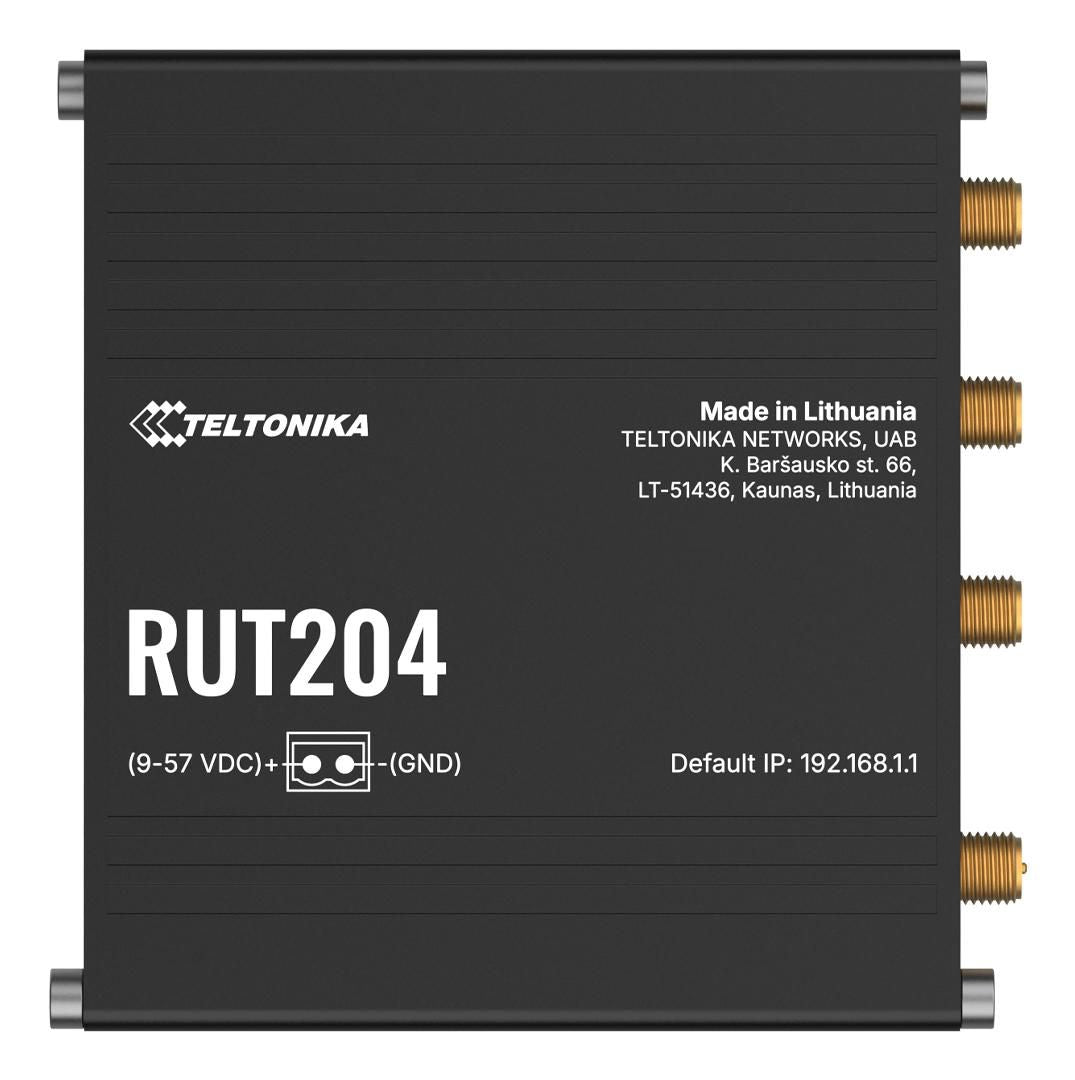 Teltonika Networks RUT204 (without PSU) LTE CAT4/WiFi CAN BUS router supporting CANOpen SDA Client, Dual SIM, RS232, GNSS tracker, PoE-in.