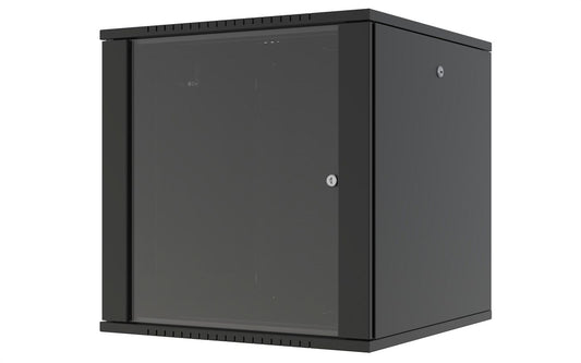Lanview Quick Assembly Flat pack 19" 12U Rack Wall Mount W:600 x D:600 x H:645mm - Black