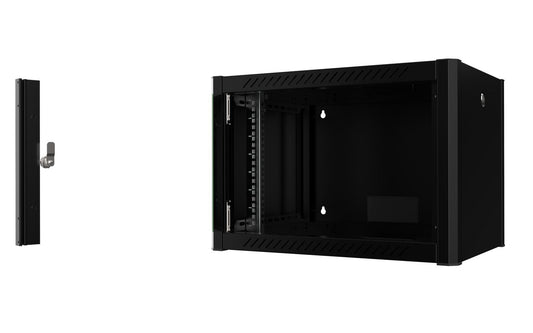 Lanview RWP07U45BL rack cabinet 7U Wall mounted rack Black