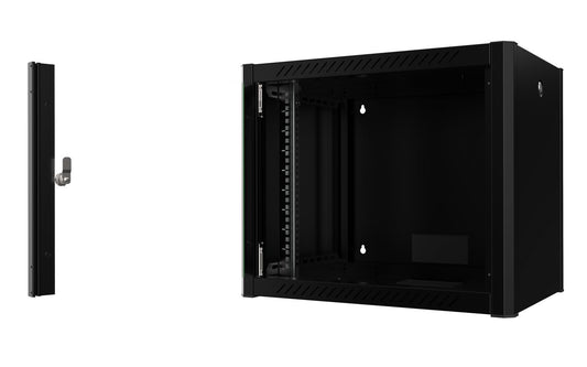 Lanview RWP09U45BL rack cabinet 9U Wall mounted rack Black