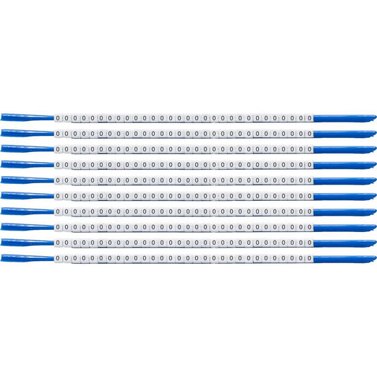 Brady Clip Sleeve Wire Markers SCN-07-0, Black, White, Nylon, 300 pc(s), 1.9 mm, 2.4 mm