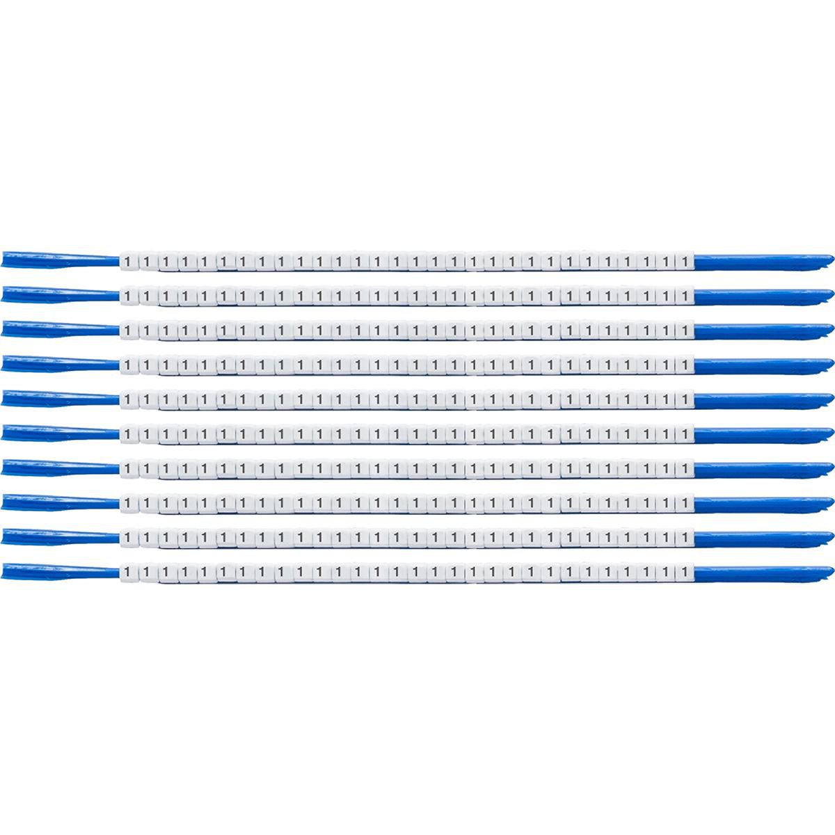 Brady Clip Sleeve Wire Markers SCN-07-1, Black, White, Nylon, 300 pc(s), 1.9 mm, 2.4 mm