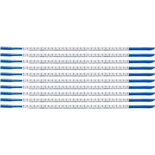 Brady Clip Sleeve Wire Markers SCN-07-1, Black, White, Nylon, 300 pc(s), 1.9 mm, 2.4 mm
