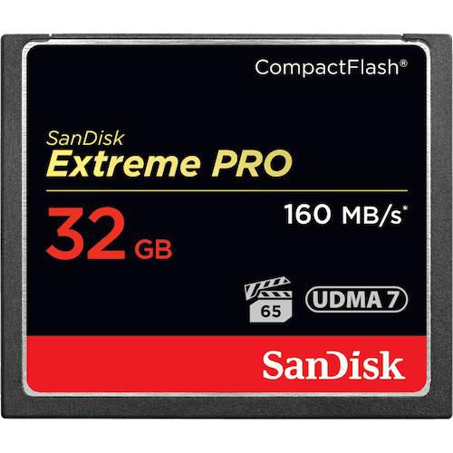 Sandisk Extreme PRO CF 160MB/S 32GB 32GB Extreme Pro CF 160MB/s, 32 GB, CompactFlash, 160 MB/s, 150 MB/s, Multicolor