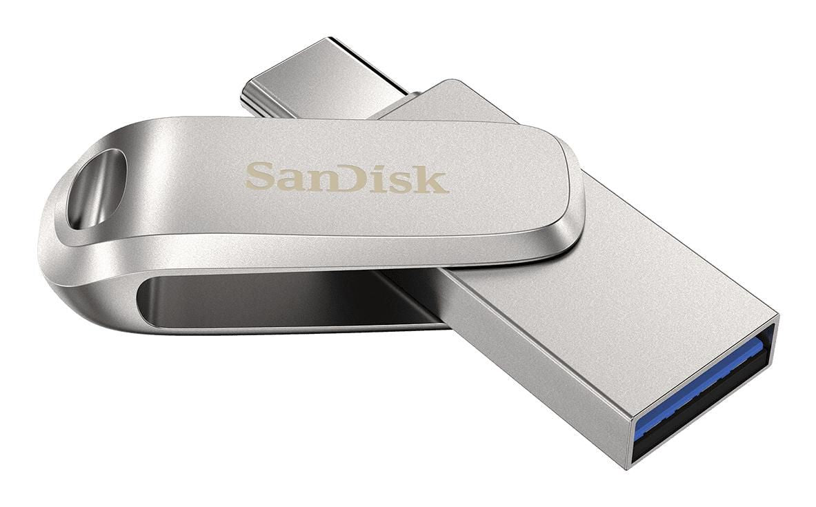 Sandisk Ultra Dual Drive Luxe Usb Flash Drive 2 Tb Usb Type-A / Usb Type-C 3.2 Gen 1 (3.1 Gen 1) Silver