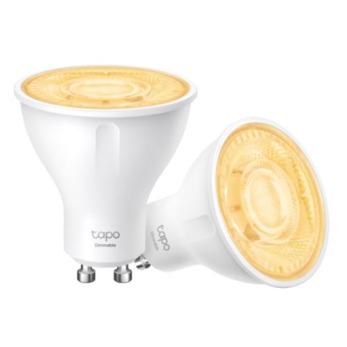 TP-LINK (TAPO L610 2-Pack) Smart Wi-Fi Spotlight, Dimmable, Schedule & Timer, App/Voice Control, GU10 Lamp Base