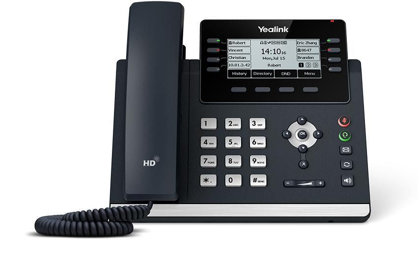 Yealink SIP-T43U IP phone Grey LCD Wi-Fi SIP-T43U, IP Phone, Grey, Wired handset, 1000 entries, LCD, 9.4 cm (3.7")