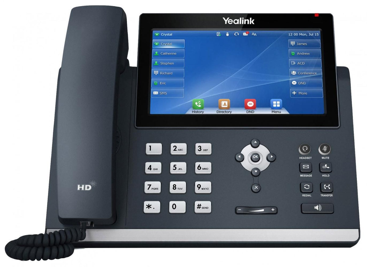 Yealink SIP-T48U IP phone Grey LED Wi-Fi SIP-T48U, IP Phone, Grey, Wired handset, 1000 entries, LED, 17.8 cm (7")