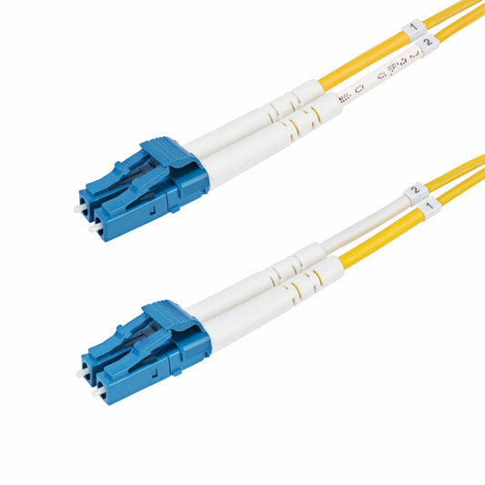 StarTech.com 50m (164ft) LC to LC (UPC) OS2 Single Mode Duplex Fiber Optic Cable, 9/125µm, 100G, Bend Insensitive, Low Insertion Loss - LSZH Fiber Jumper Cord