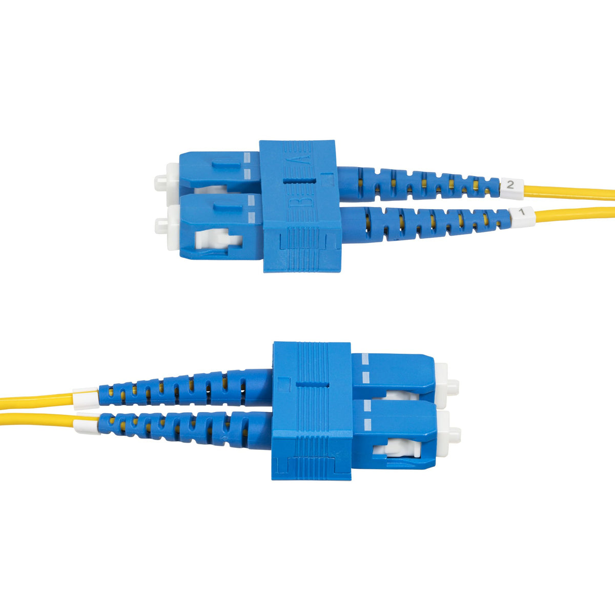StarTech.com 5m (16.4ft) SC to SC (UPC) OS2 Single Mode Duplex Fiber Optic Cable, 9/125µm, 40G/100G Zipcord, Bend Insensitive, Low Insertion Loss - LSZH Fiber Jumper Cord