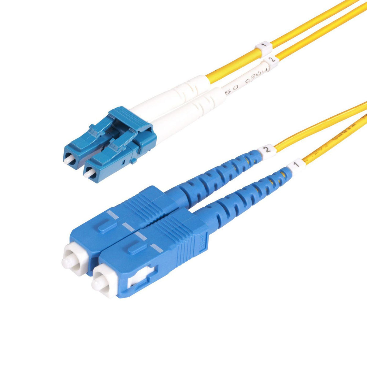 StarTech.com 15M (49.2Ft) Lc To Sc (Upc) Os2 Single Mode Duplex Fiber Optic Cable, 9/125µm, 100G, Bend Insensitive, Low Insertion Loss - Lszh Fiber
